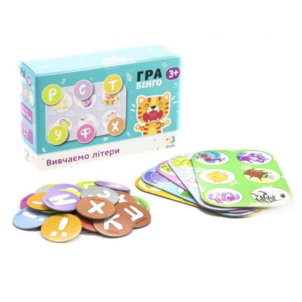 Настільна гра дитяча DoDo Бінго вивчаємо букви 300197 (RLT10621)