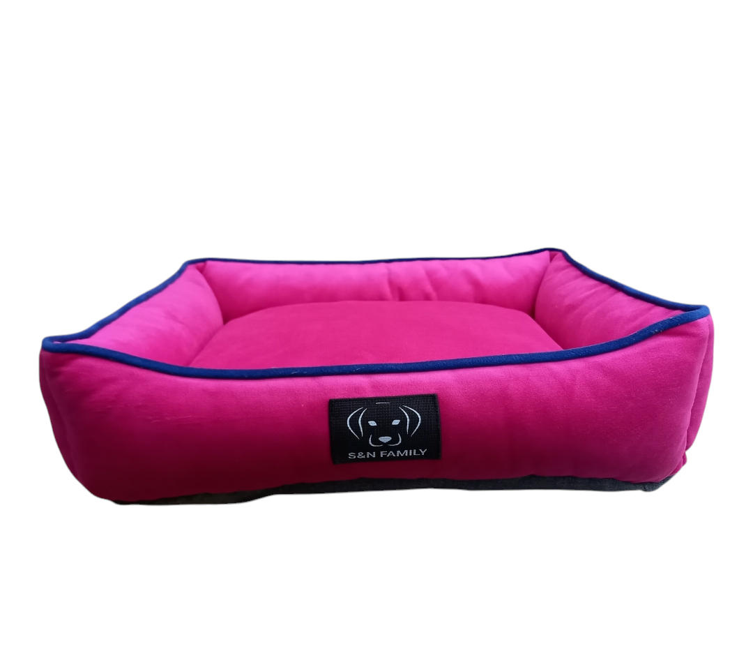 Лежанка из текстиля для маленьких собак и котов Sunbed S 70х55х16 см Розовый