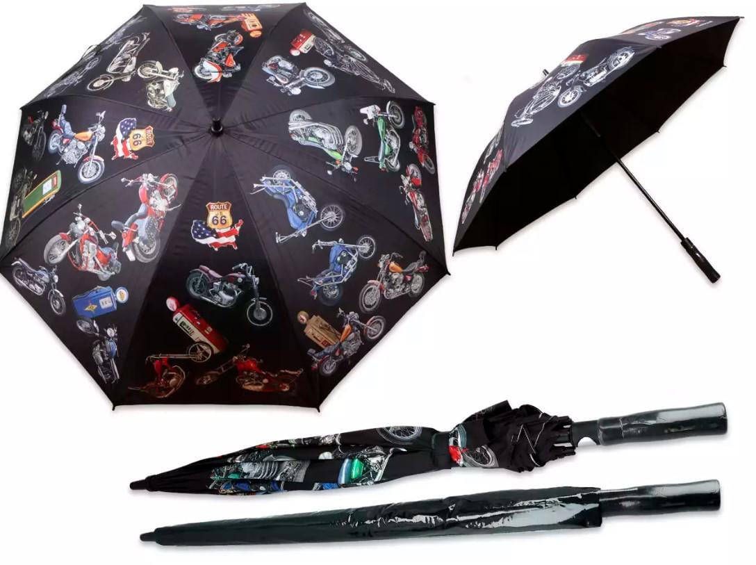 Зонтик-трость автомат Carmani Классический и Легендарные эксклюзивные транспортные средства и Мотоциклы h 93 см (021-6641) - фото 2