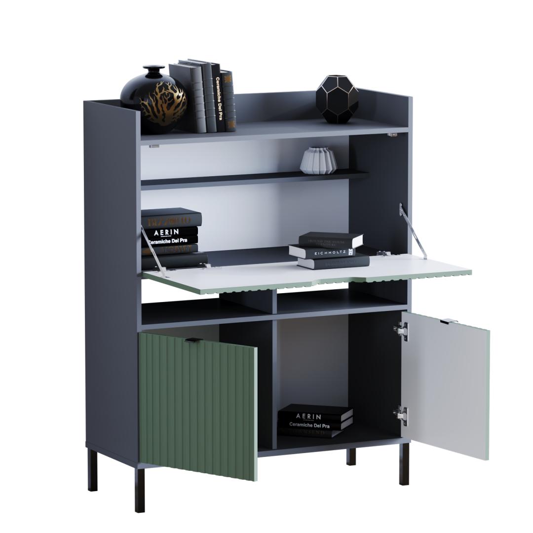 Комод-Стол трансформер Флорида W-4 МДФ 100/103/42 см Антрацит/Камуфляж (01507) - фото 2 Комод-Стол трансформер Флорида W-4 МДФ 100/103/42 см Антрацит/Камуфляж (01507) - фото 2