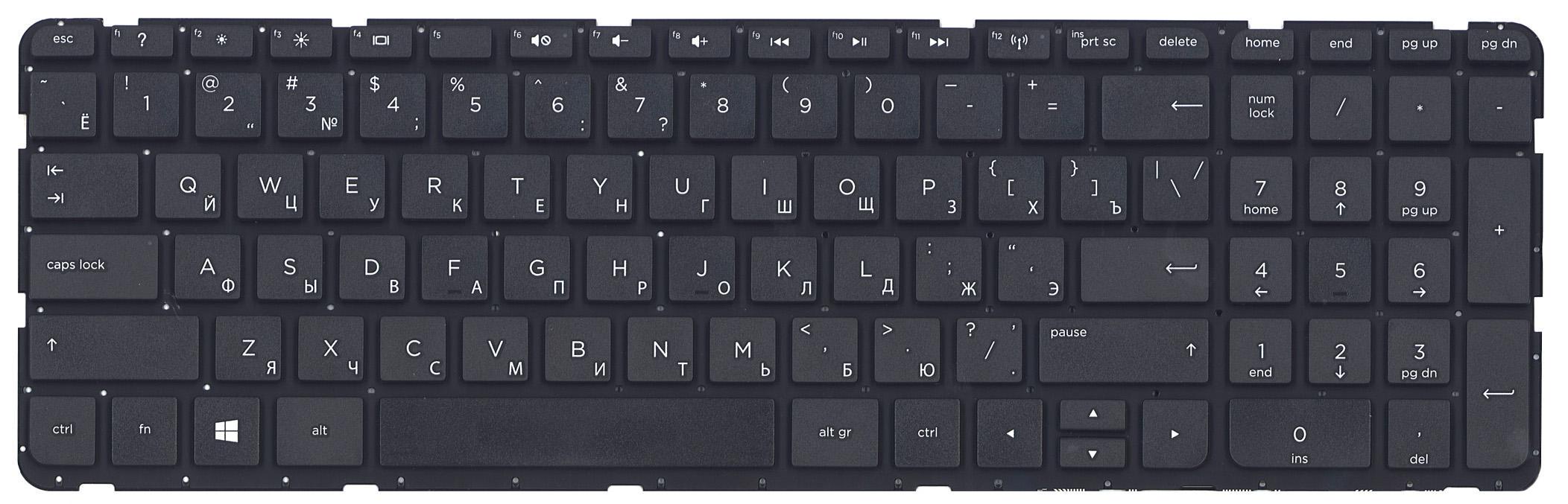 Клавиатура для ноутбука HP Pavilion 15-e Black Клавиатура для ноутбука HP Pavilion 15-e Black