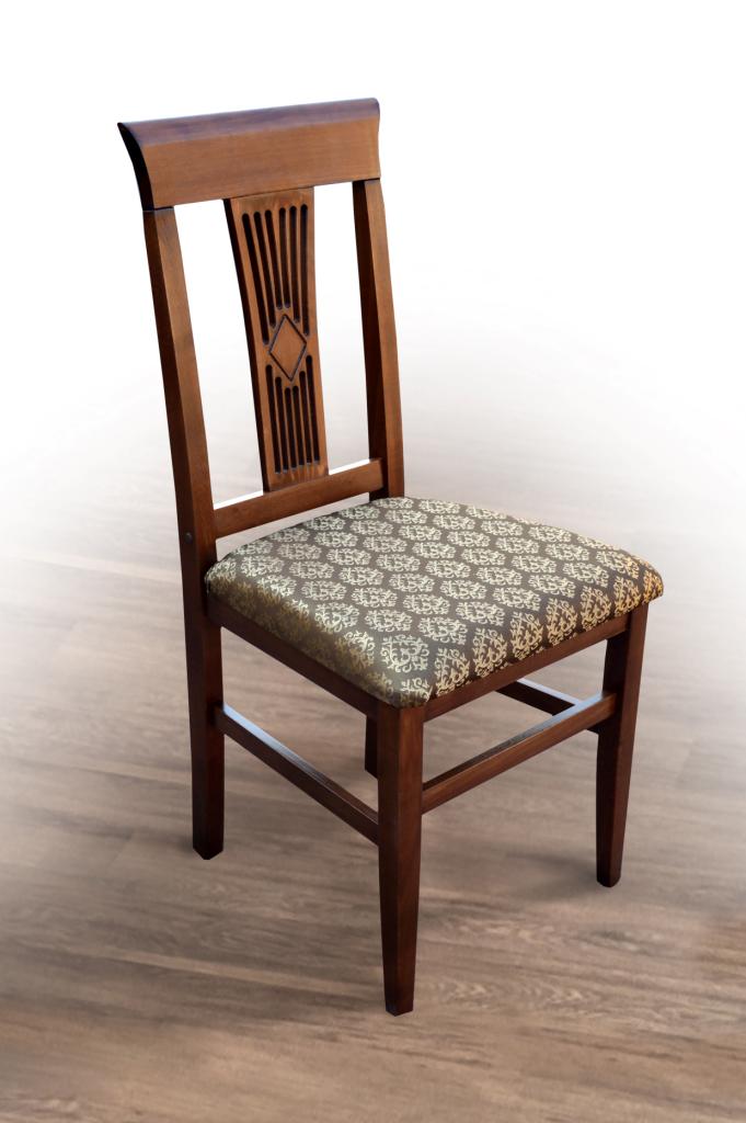 Стул обеденный Микс Мебель Алла с твердой спинкой Орех темный (17953) Стул обеденный Микс Мебель Алла с твердой спинкой Орех темный (17953)