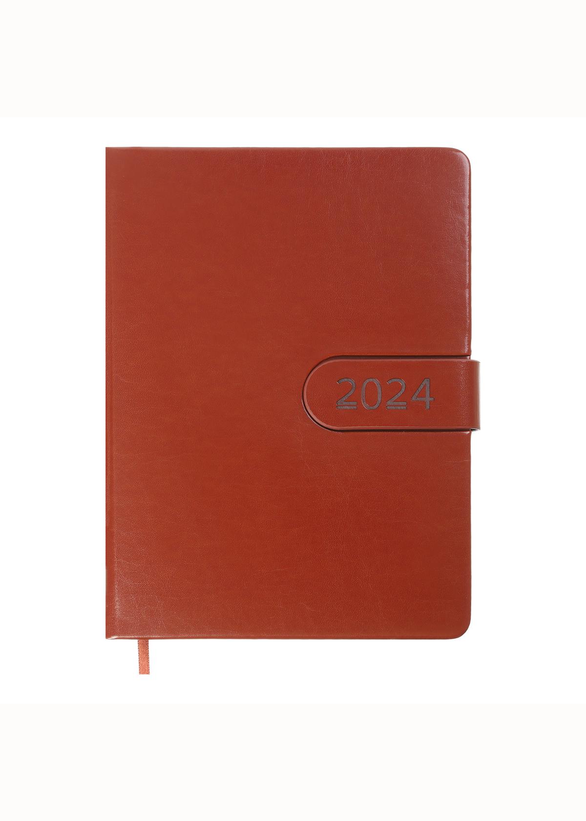 Дневник Buromax 2024 A5 Solar датированный Коричневый (BM.2125-25)