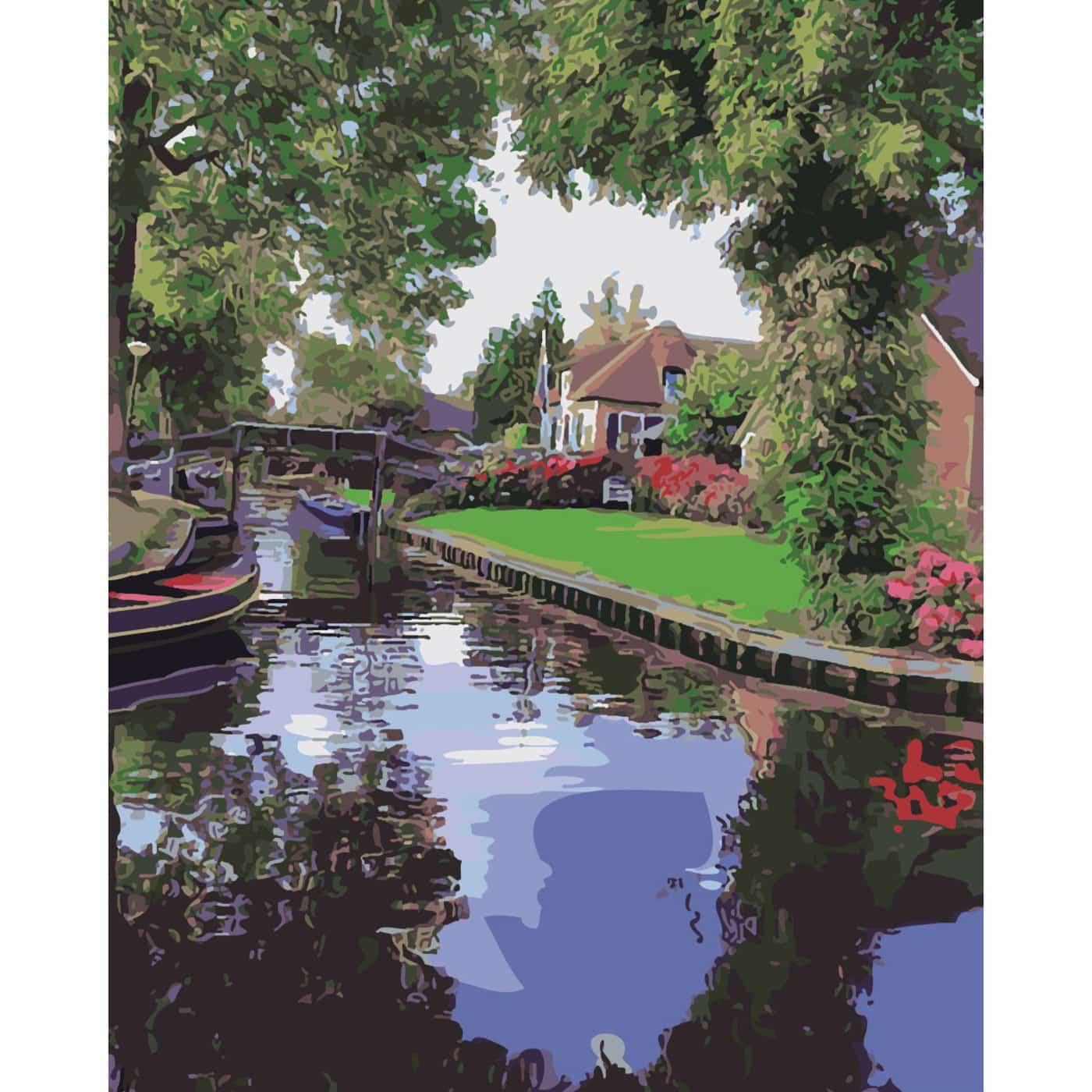 Картина за номерами Strateg Затишне місце 40х50 см (SY6440)