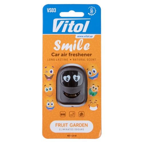 Освежитель воздуха Vitol Smile Fruit Garden на дефлектор (00000061575)