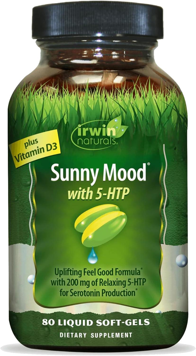 Добавка Irwin Naturals Sunny Mood with 5-HTP Plus Vitamin D3 80 таблеток