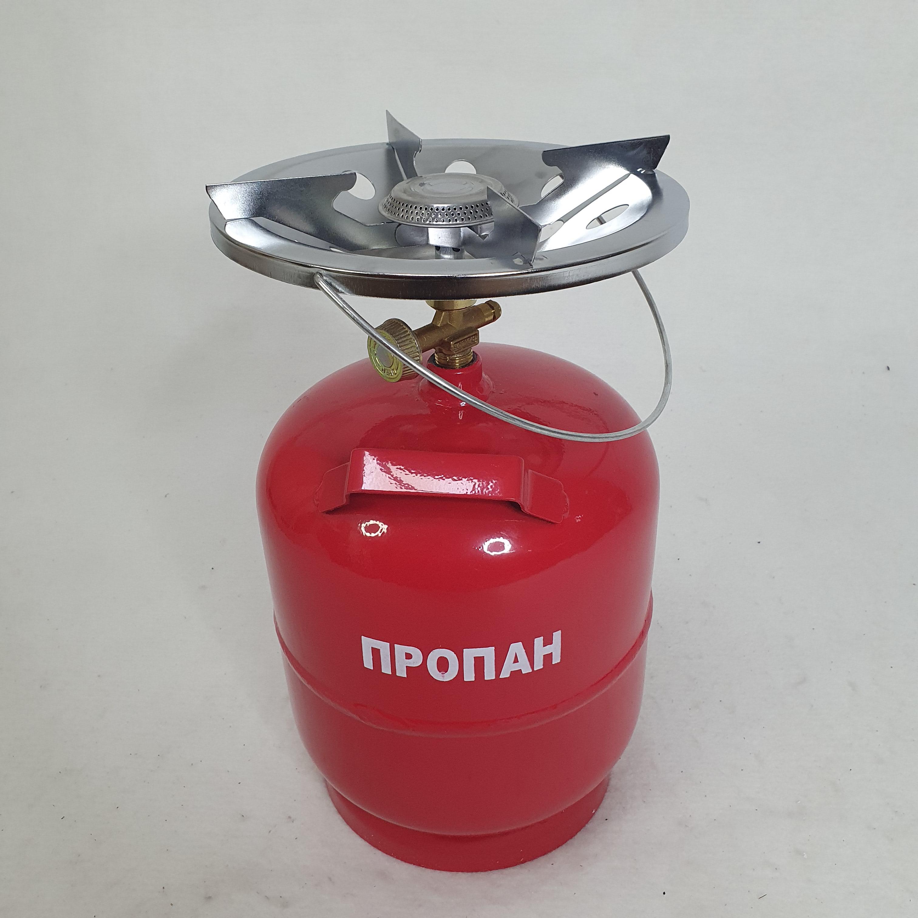 Баллон газовый туристический 2200 Вт с горелкой 8 л (BG-08) - фото 7