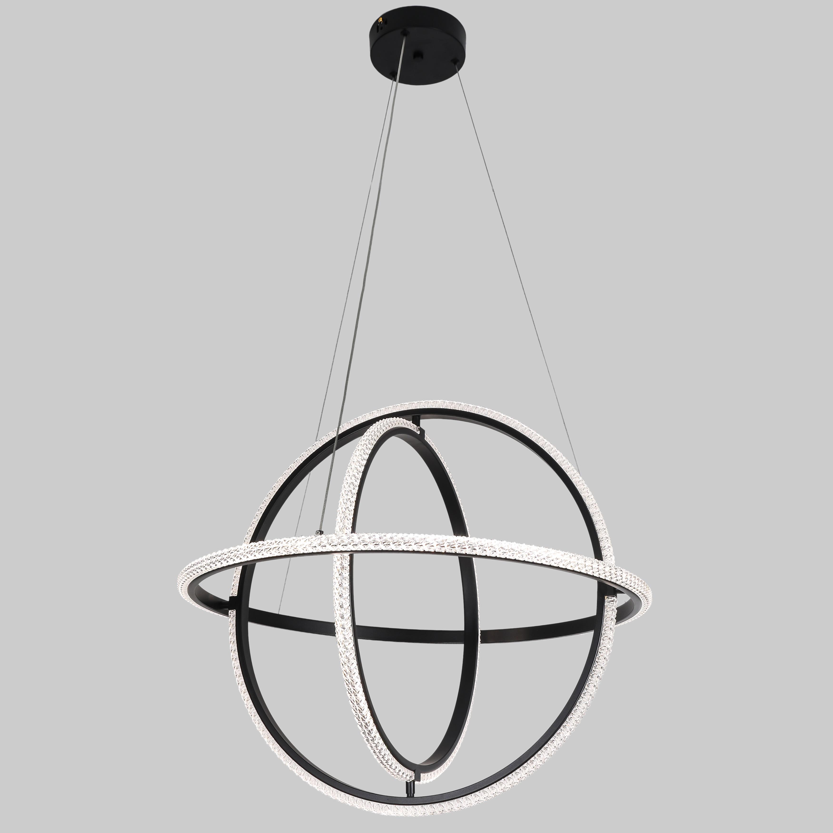 Люстра CRYSTAL арт-деко Черный (99-L8703D-3 (600) BK)