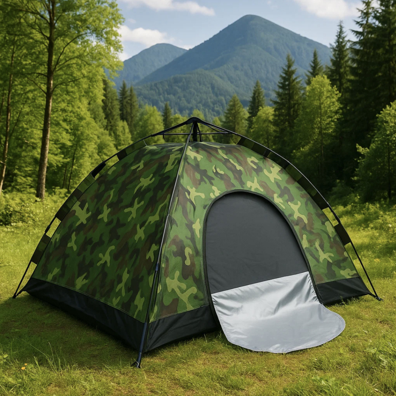 Палатка-трансформер туристическая самораскладная 200х150х115 см Камуфляж (1945578102) - фото 12