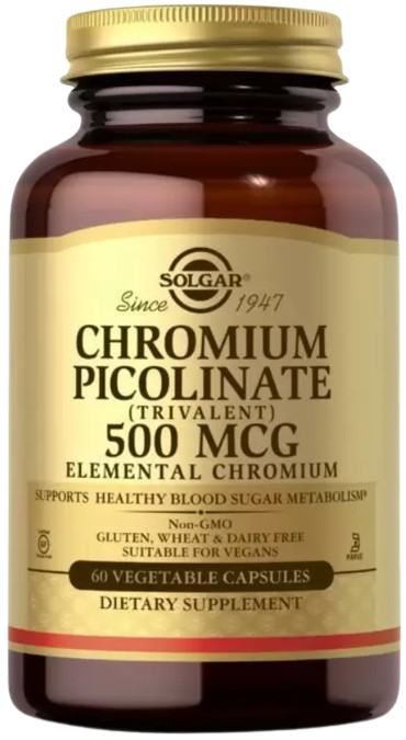 Хром пиколинат Solgar Chromium Picolinate 500 мг 60 капсул