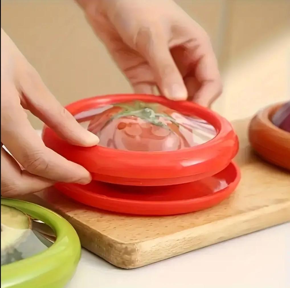 Харчовий контейнер для зберігання фруктів та овочів 12,5х2,5 см Червоний (2543690503) - фото 7