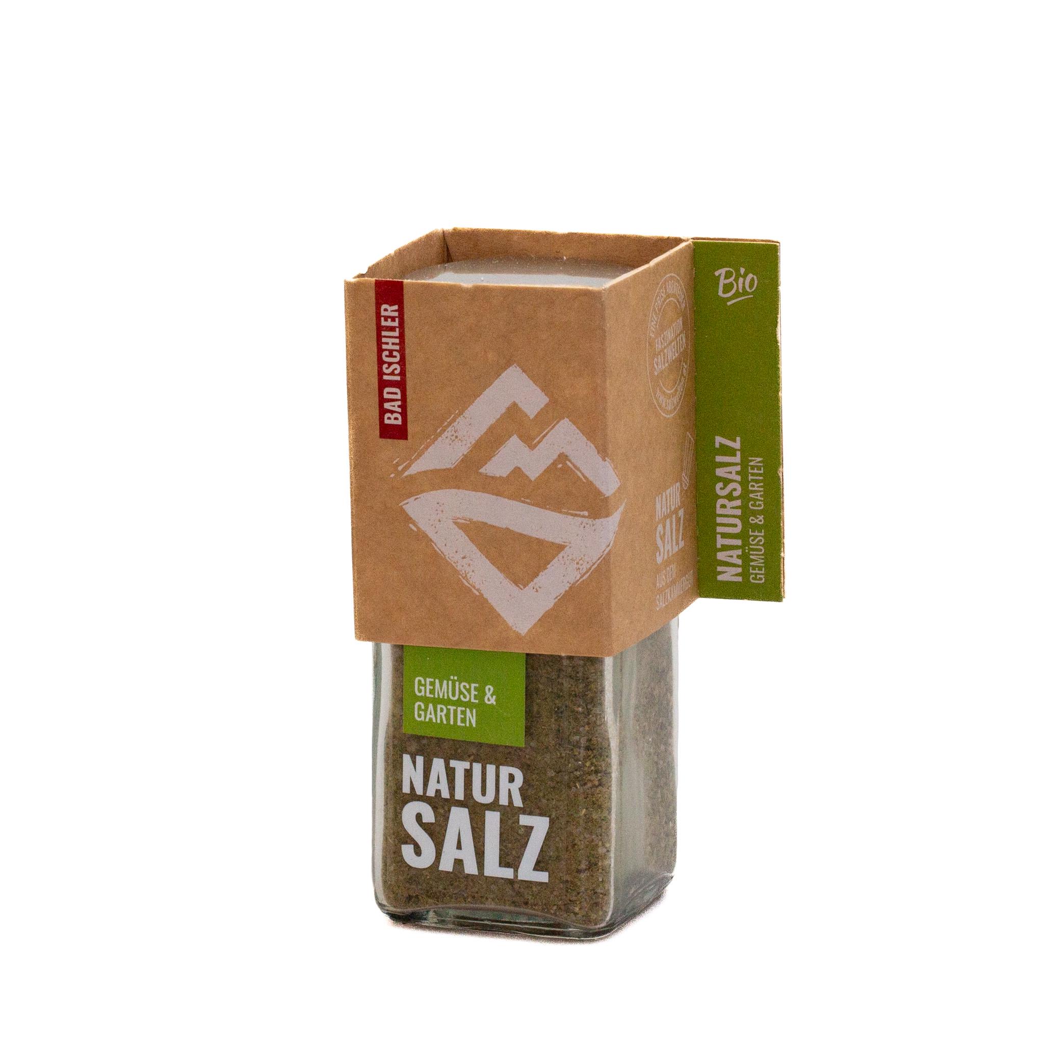 Сіль натуральна BAD ISCHLER Овочі та Сад з австрійських Альп мелена нейодована з додаванням суміші органічних трав 90 г (9220)