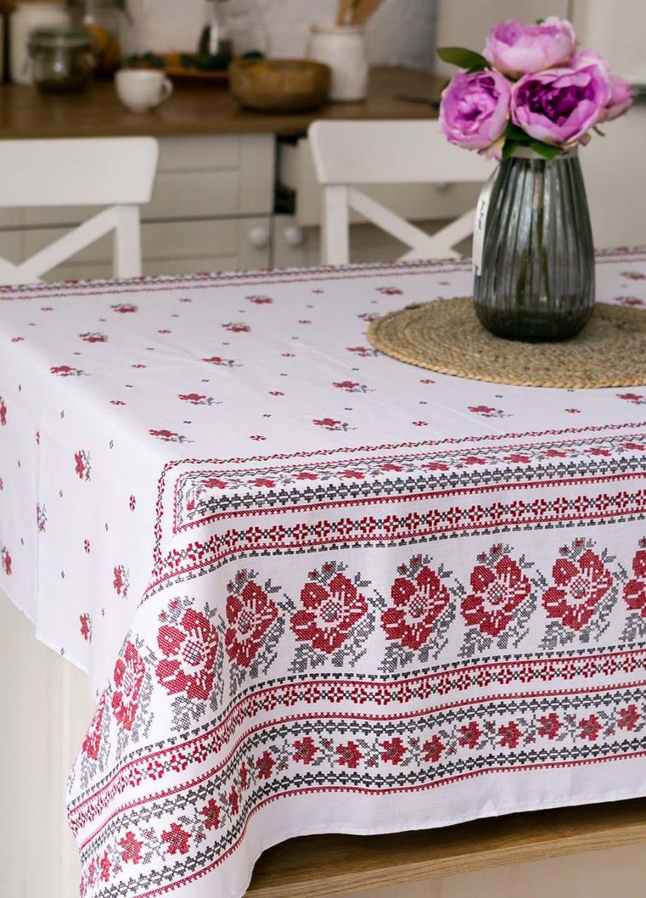Скатерть для кухни Вышиванки из льна 150x110 см (Е05010В-3)