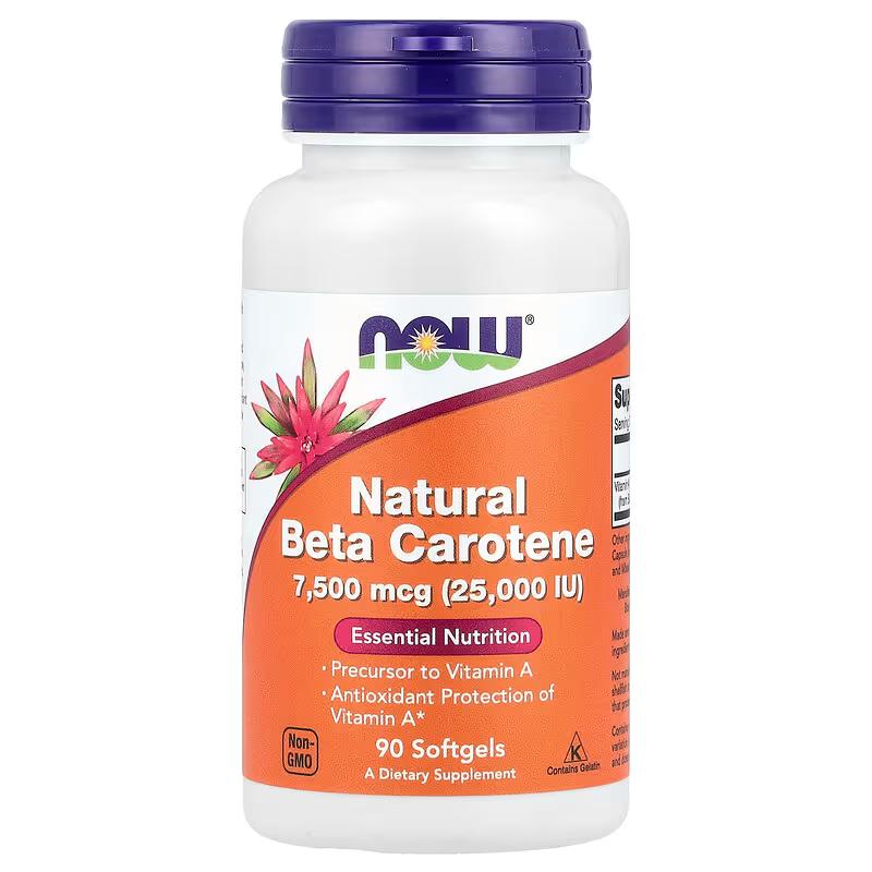 Натуральный бета-каротин Natural Beta Carotene 7500 90 мягких кап.