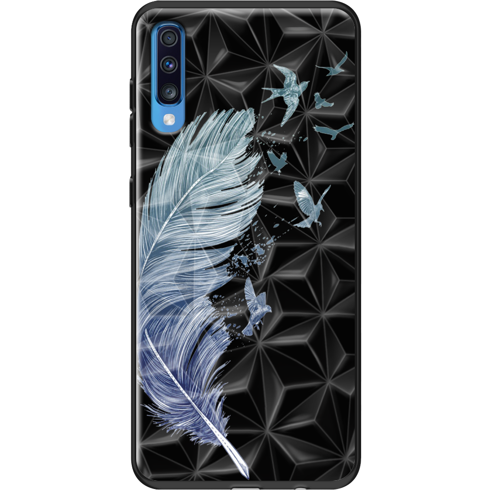 Чехол Boxface Samsung A705 Galaxy A70 Feather Черный силикон с призмой (36860-cc38-37863)