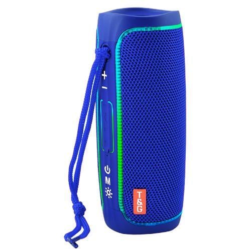 Колонка портативна Bluetooth TG288 FM/RGB Blue (2135321725) - фото 4