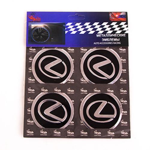 Наклейки на колпаки Lexus D 60 мм 4 шт. Black