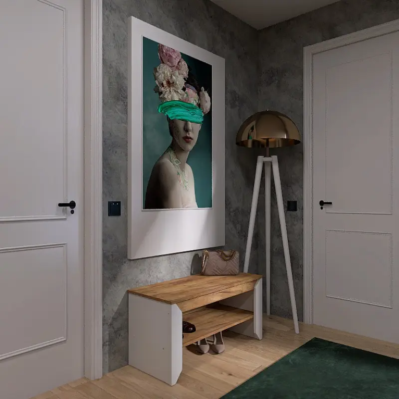 Тумба для обуви Эверест Нордик 900 Белый/Дуб крафт золотой (26843982) - фото 3 Тумба для обуви Эверест Нордик 900 Белый/Дуб крафт золотой (26843982) - фото 3