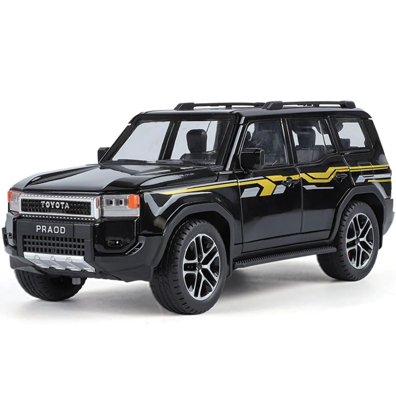 Игрушечная модель металлическая Toyota Land Cruiser Prado J250 1:24 Внедорожник свет фар/звук двигателя/инерция (37299111)