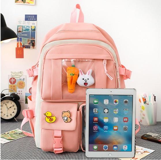 Школьный рюкзак и сумка/косметичка и пенал для девочки Flash 5в1 Розовый (1326621558) - фото 8 Школьный рюкзак и сумка/косметичка и пенал для девочки Flash 5в1 Розовый (1326621558) - фото 8