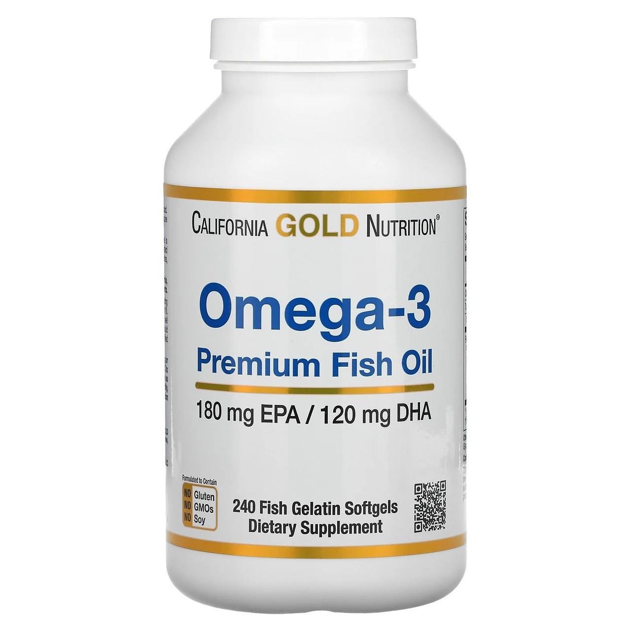 Омега-3 Premium Fish Oil California Gold Nutrition 240 капс. (1097231293)