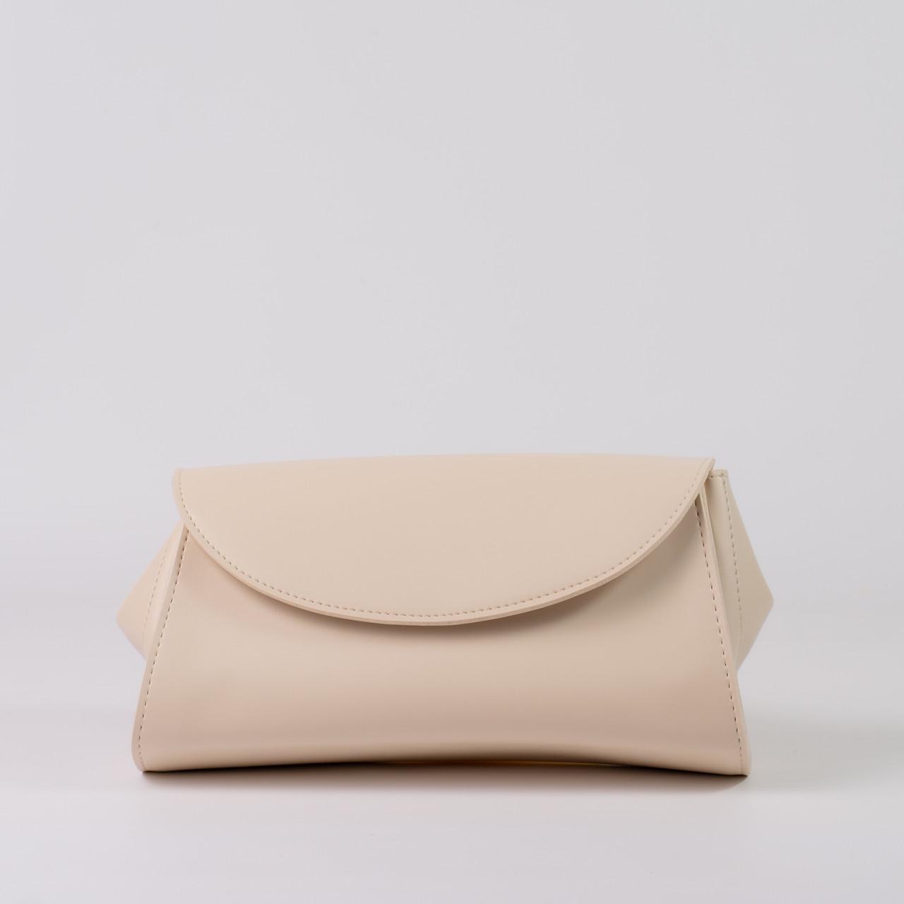 Сумка-бананка жіноча Next Level Bags з екошкіри 28х14х7 см Молочний (01-1825)