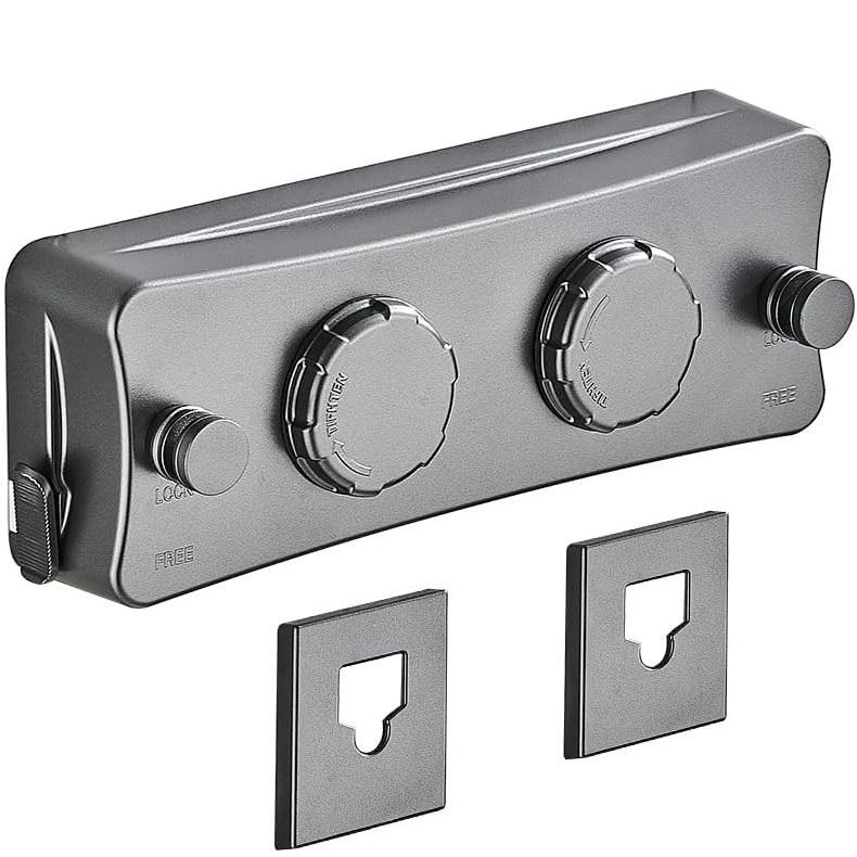 Сушарка для білизни настінна подвійна з фіксатором 5 м Grey (AC2505D4)