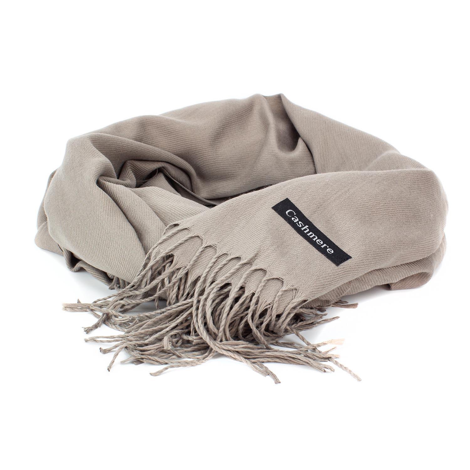 Женский кашемировый шарф Cashmere Светло-коричневый (S92005)