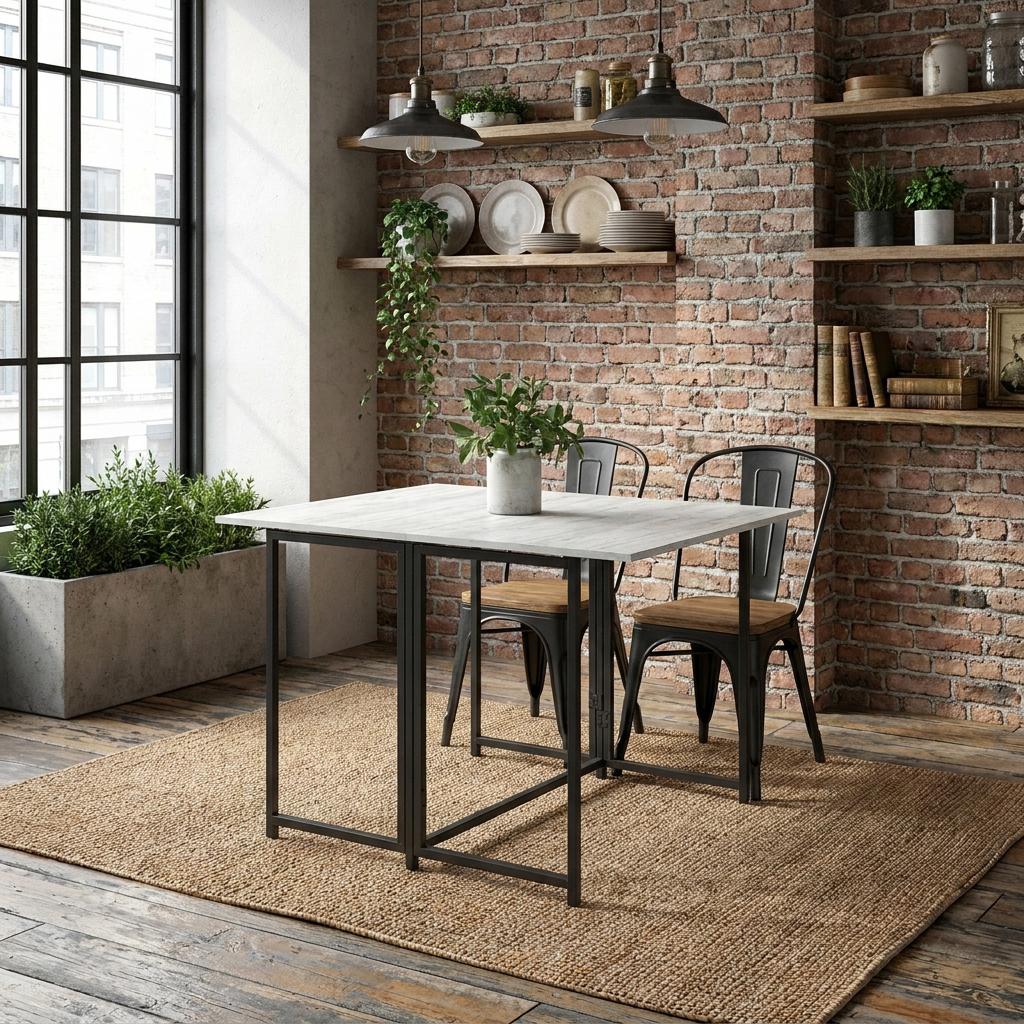 Стол Fusion Furniture трансформер Дуос Дуб Крафт Белый