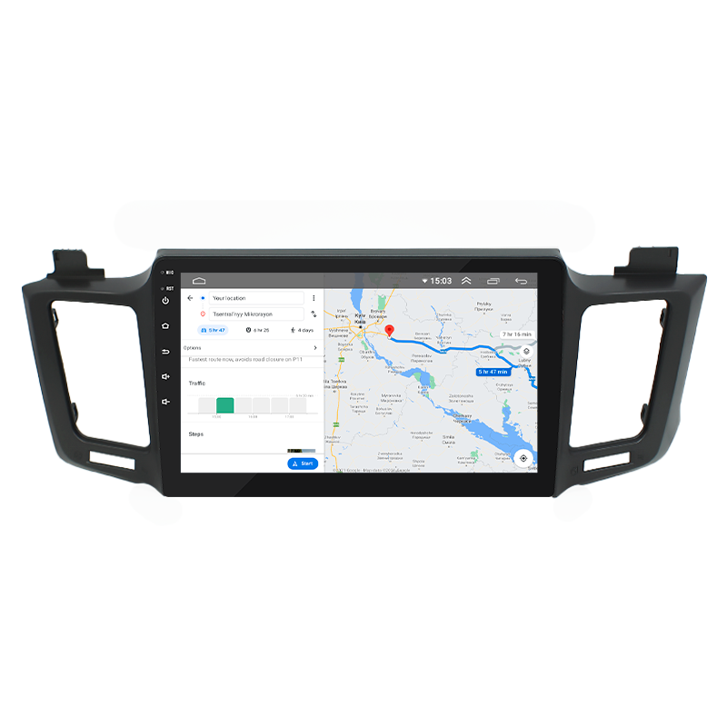 Автомагнитола штатная Lesko Android/4G/GPS для Toyota RAV4 2012-2015г 2/32Gb 10" (1571439064) - фото 4