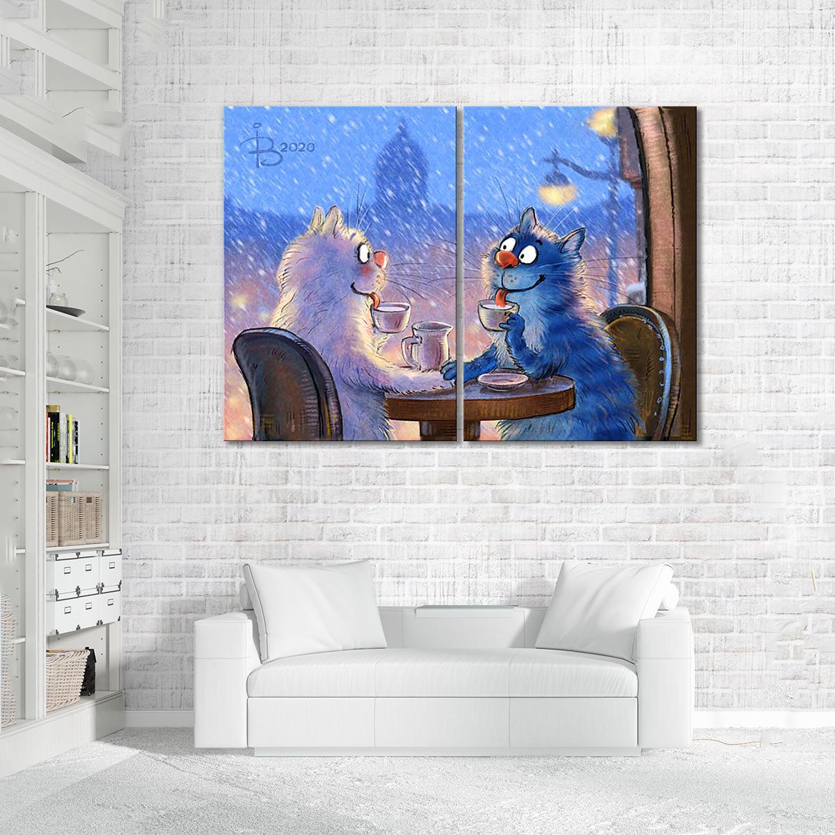 Модульная картина Романтика февраля 2 модуля 30х45 см