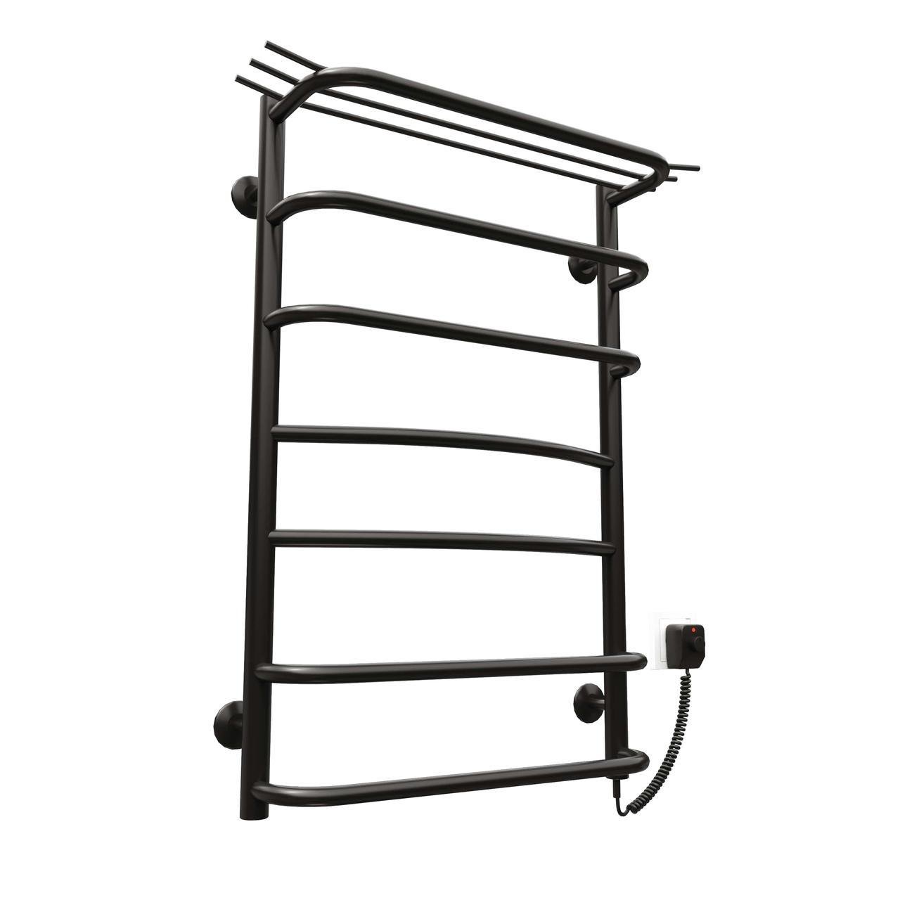 Полотенцесушитель Kosser Канна 700х500/7 ЕR с регулятором Черный (ДК09ER)