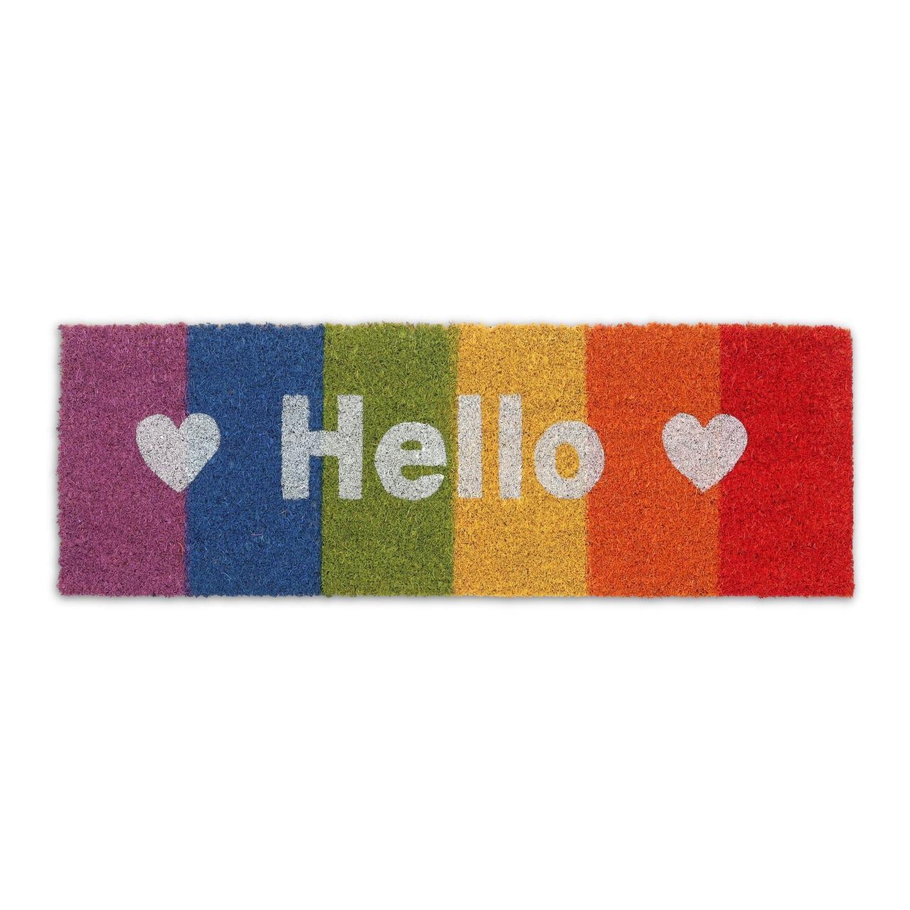 Килимок під двері Hello Серця з кокосового волокна 75x25 см