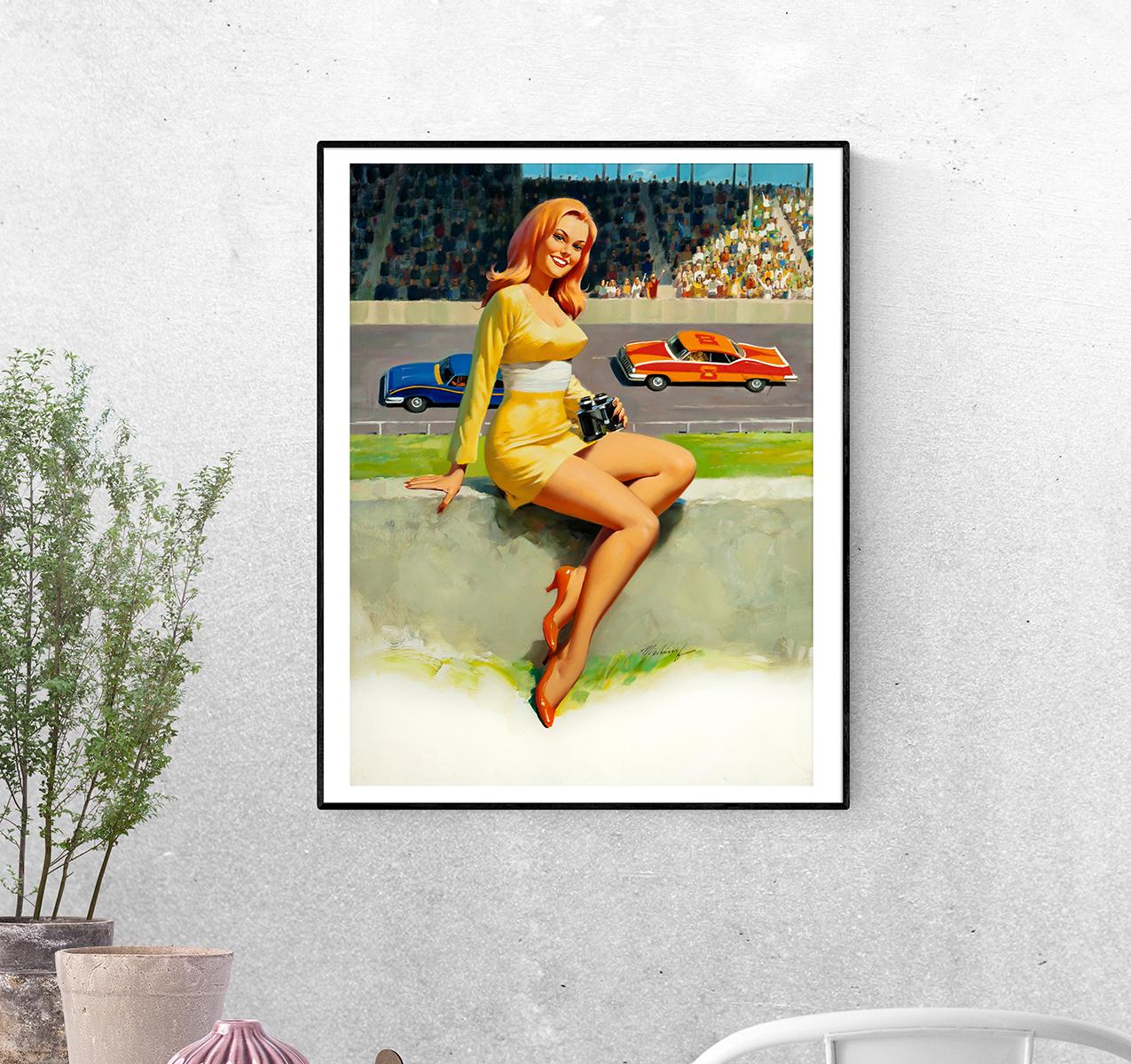 Постер Девушка на Формуле 1 формат А-5 (pin_up_023016_Poster)