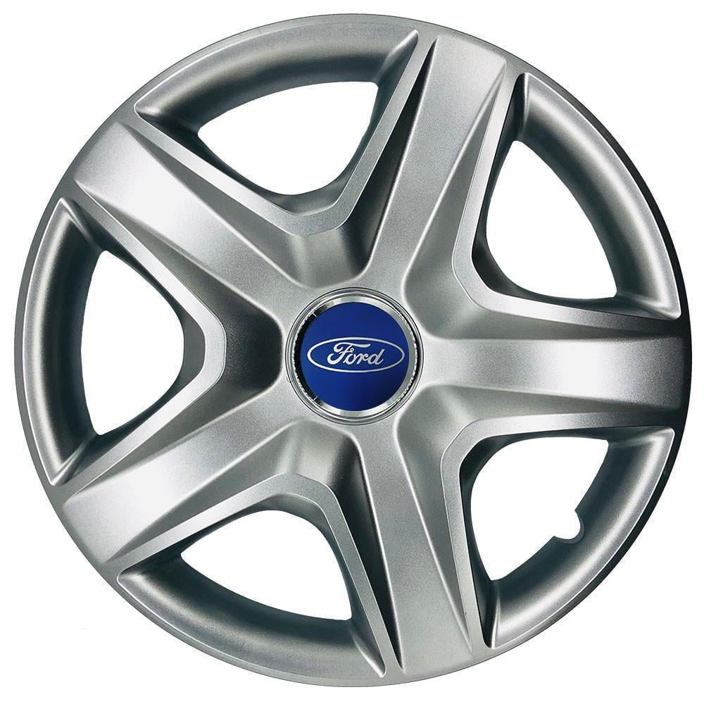 Колпаки SJS 340 с логотипом Ford R15 4 шт. Серебристый