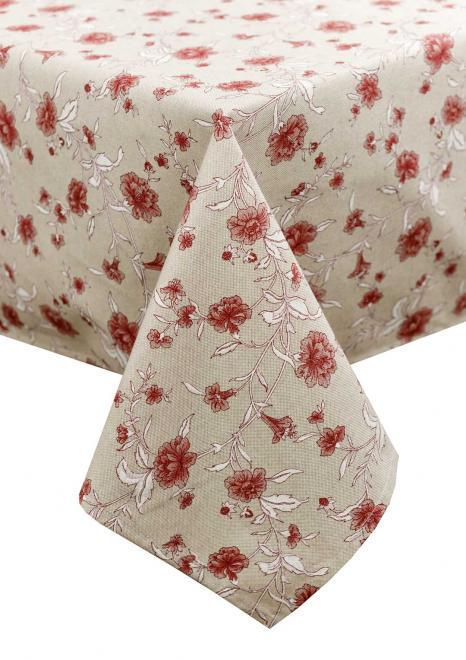 Скатертина Прованс Господиня Квіти 180x136 см Бордовий (31568)