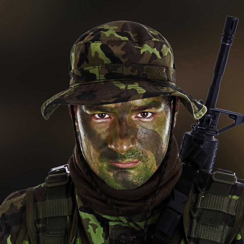 Краска для лица с зеркалом Camouflage Face Paint (3xFaceCamoPaint) - фото 5