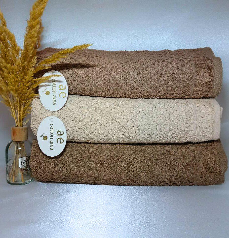 Рушник махровий Cotton Area Zikzak Bukle 70х140 см Мокко (12697) - фото 4