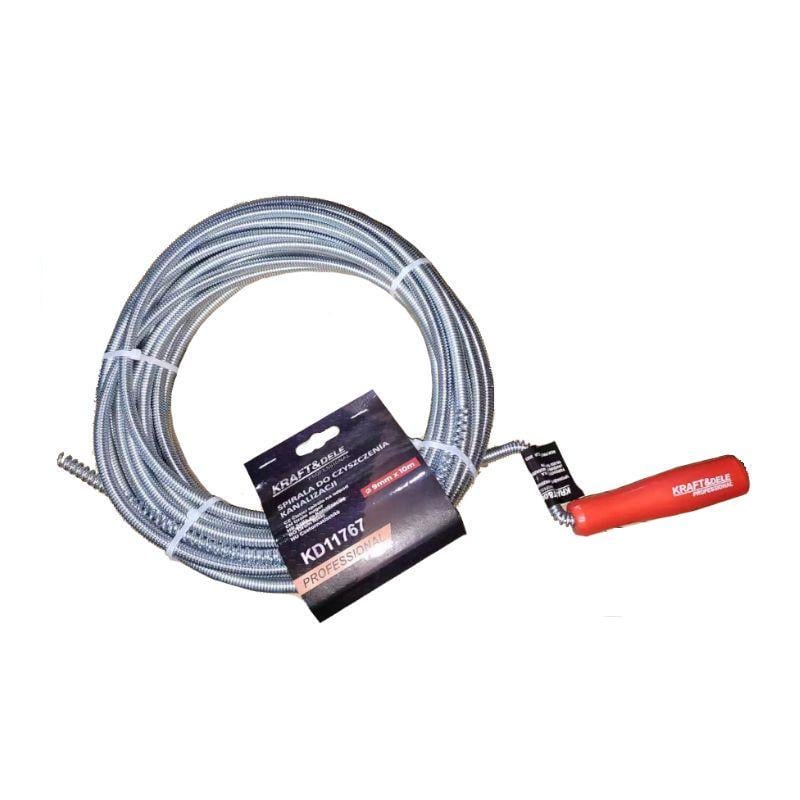 Трос для прочистки канализации Kraft&Dele KD11767 2188002195 9 мм х 10 м