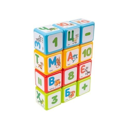 Игрушка для малышей ТехноК кубики Алфавит и арифметика (8843)