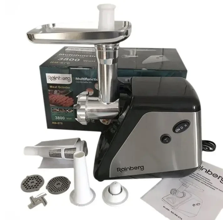 М'ясорубка електрична Rainberg RB-676 із соковижималкою 3800W М'ясорубка електрична Rainberg RB-676 із соковижималкою 3800W