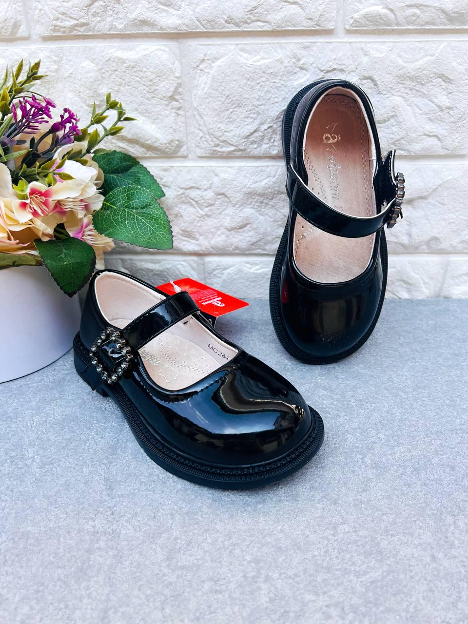 Туфли классические для девочки Apawwa 1821 р. 28 17,5 см Черный (1821-2)