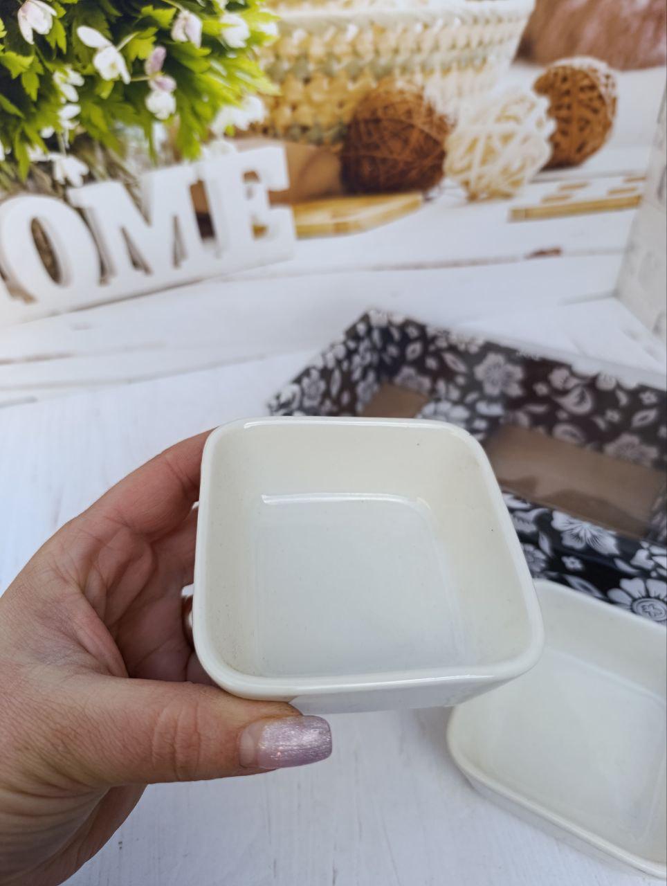 Набор соусниц Stenson фарфор 21х10,5х5,5 см 2 шт. Белый (R91920) - фото 3