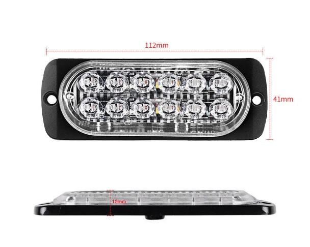 Стробоскоп з пультом керування 12 LED 12-24V комплект 4 шт. Білий (4282) - фото 3 Стробоскоп з пультом керування 12 LED 12-24V комплект 4 шт. Білий (4282) - фото 3