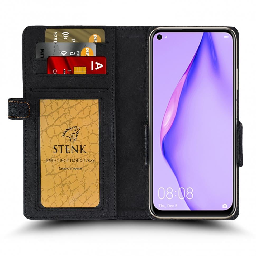 Чехол книжка Stenk Wallet для Huawei P40 lite Черный (65733)