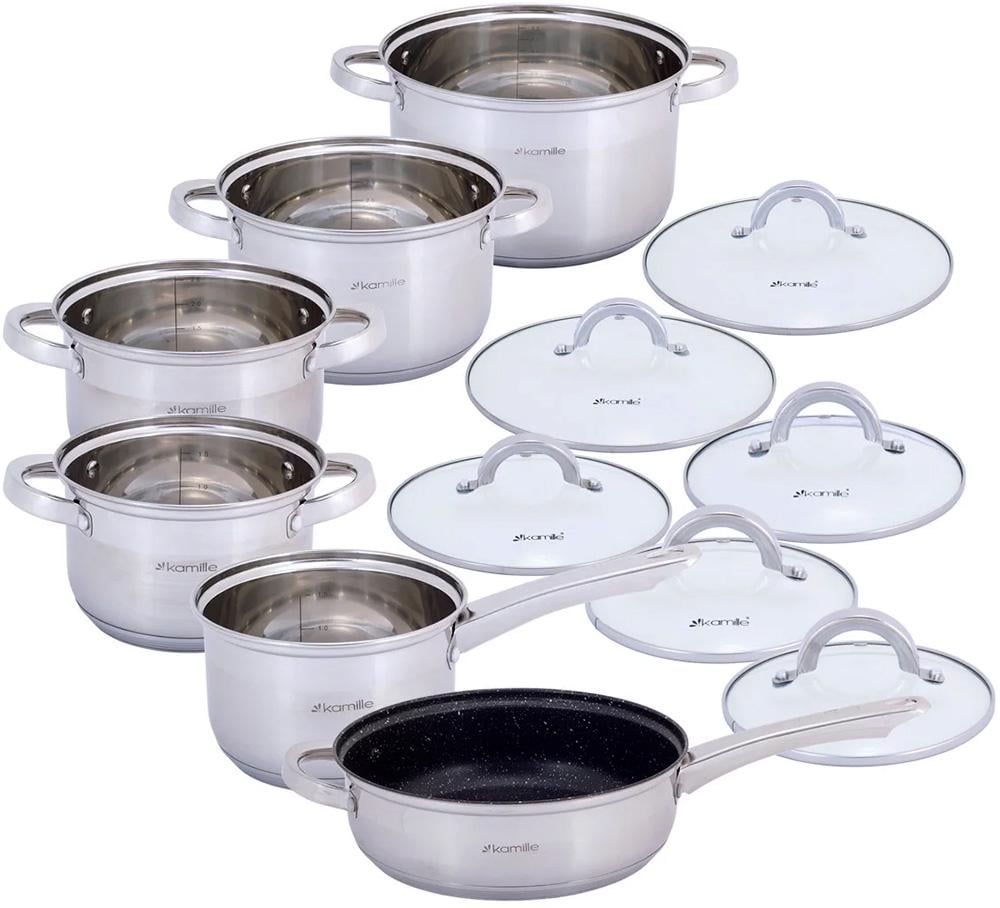 Набор кухонной посуды Kamille Mystery 12 пр, (KM-5634S)