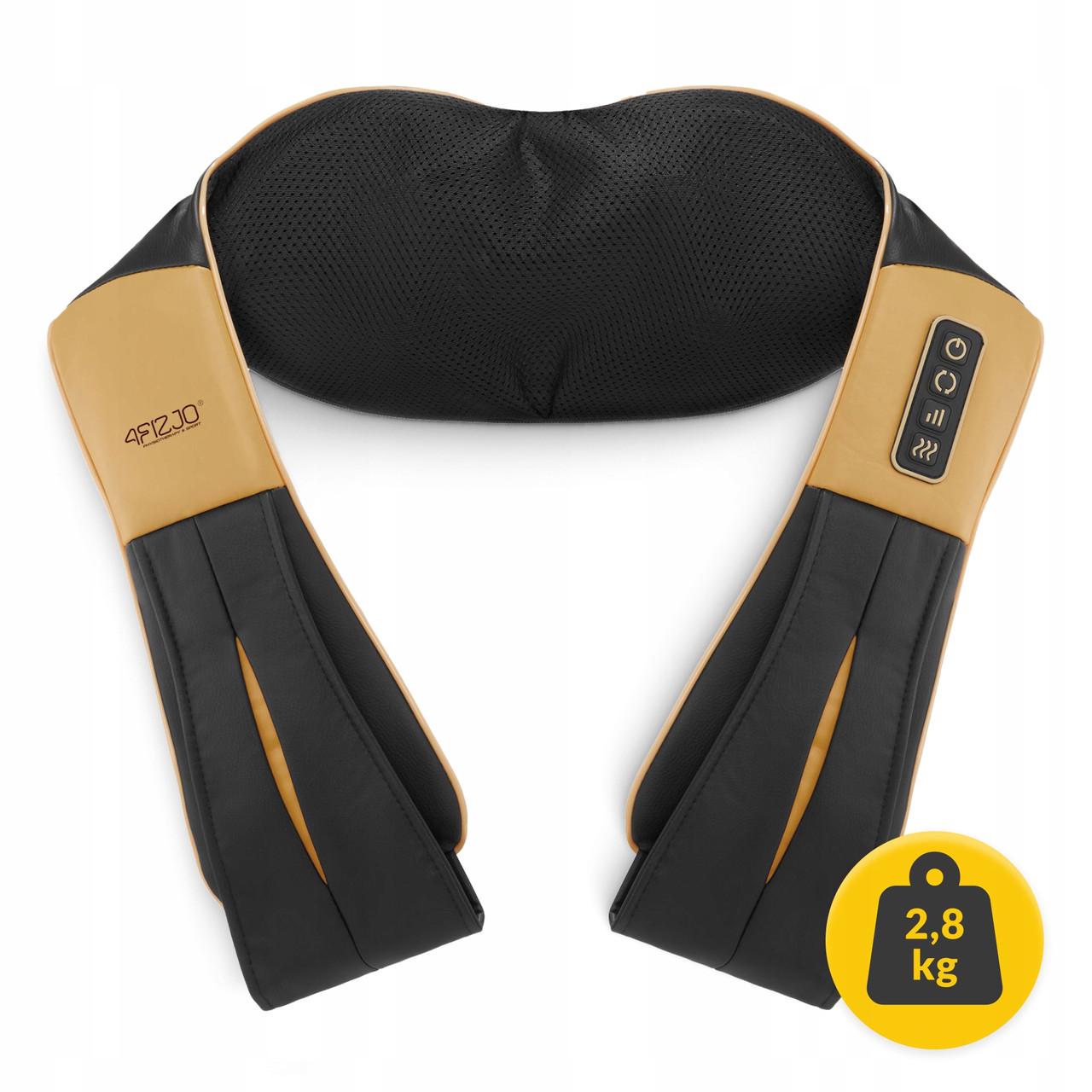 Накидка-массажер 4fizjo Shiatsu Ultra+ для шеи и спины аккумуляторный Black/Gold (P-5907739319081) - фото 6