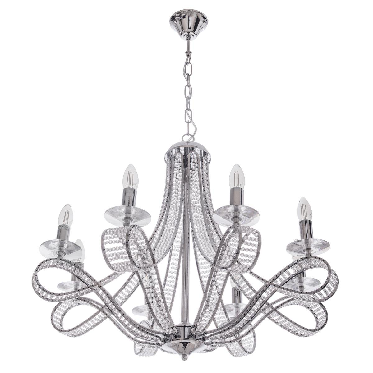 Люстра свеча подвесная прованс хрустальная Brille BR-01 303S/8