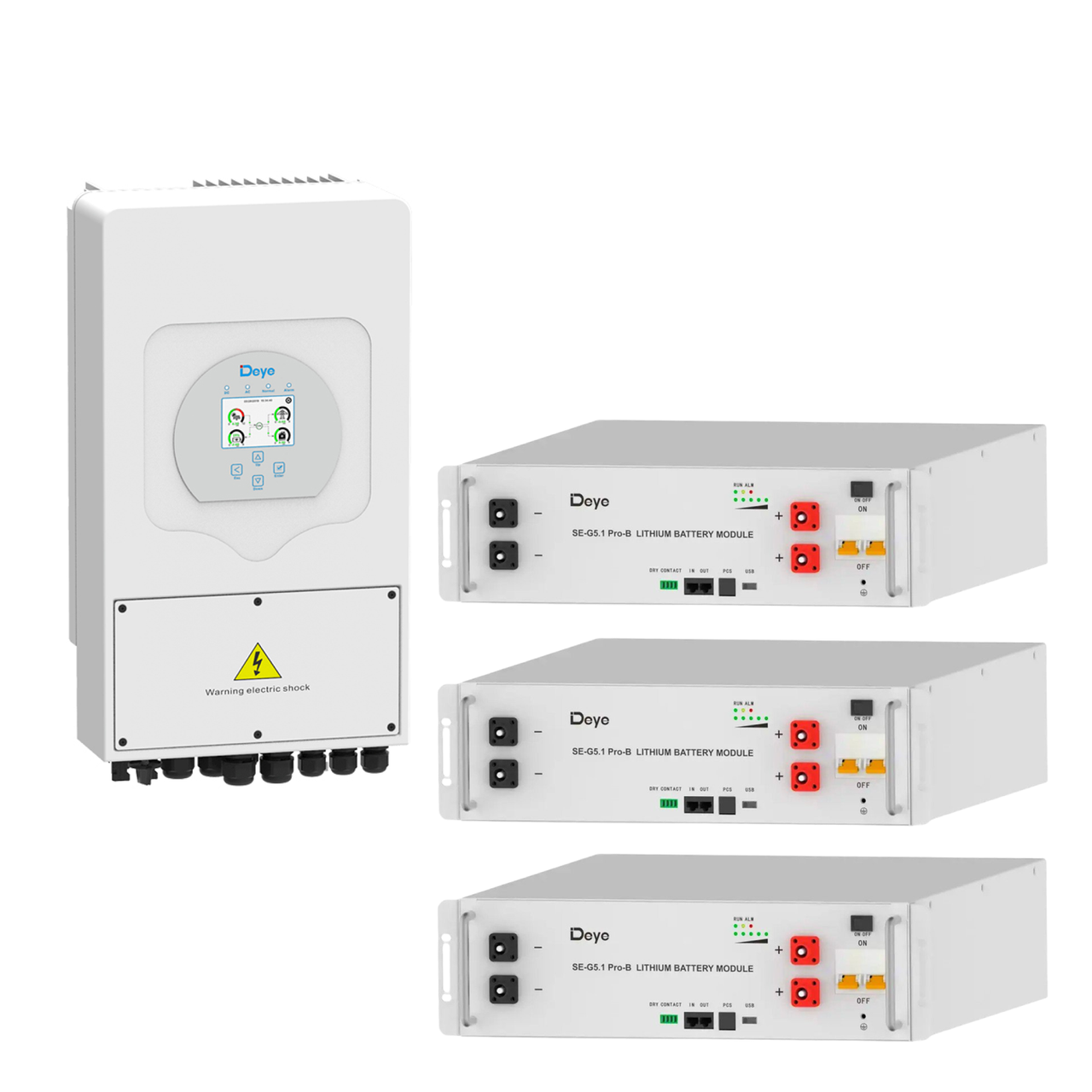 Комплект резервного живлення Deye SUN-8K-SG04LP3-EU + Deye SE-G5.1 Pro-B 3 шт. (31209897)