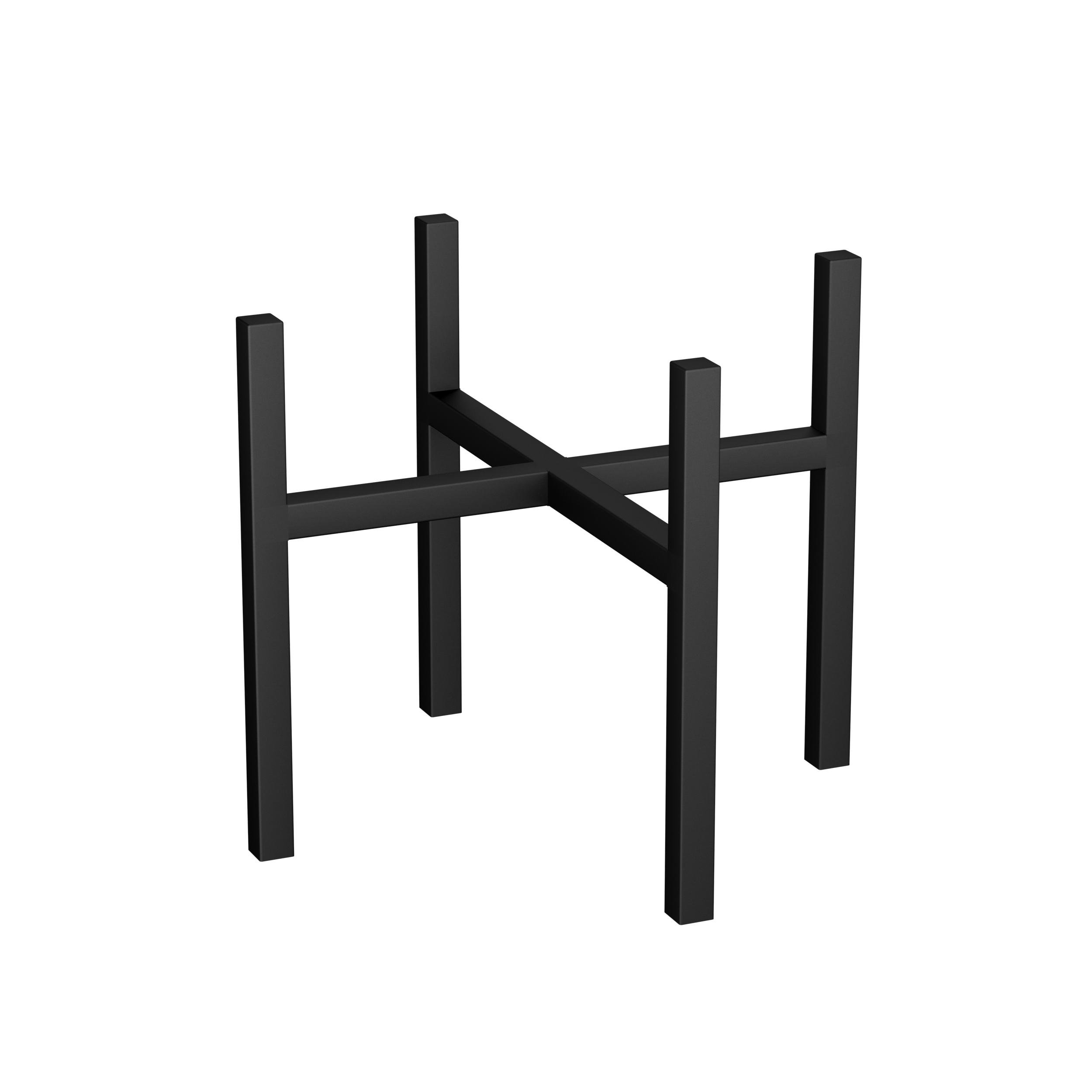 Подставка для цветов Orizon LOFT X BIG из металла 30х36х36 см Черный матированный